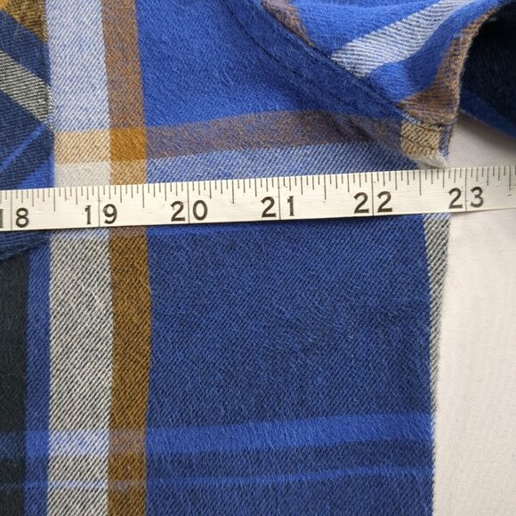 Levi's Men's Fall-Colored Plaid Button Down Light Weight Flannel Cotton Shirt Lg - Picture 5 of 12
